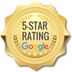 5 star Google rating seal